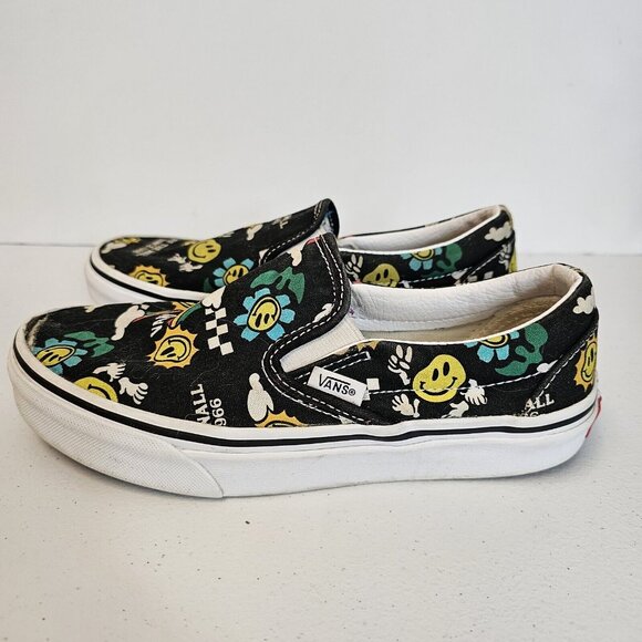 VANS Better Day Slip-on Skate Shoe Sneaker Mens 4.5 Womens 6 Low Smileys Rainbow - Picture 6 of 14